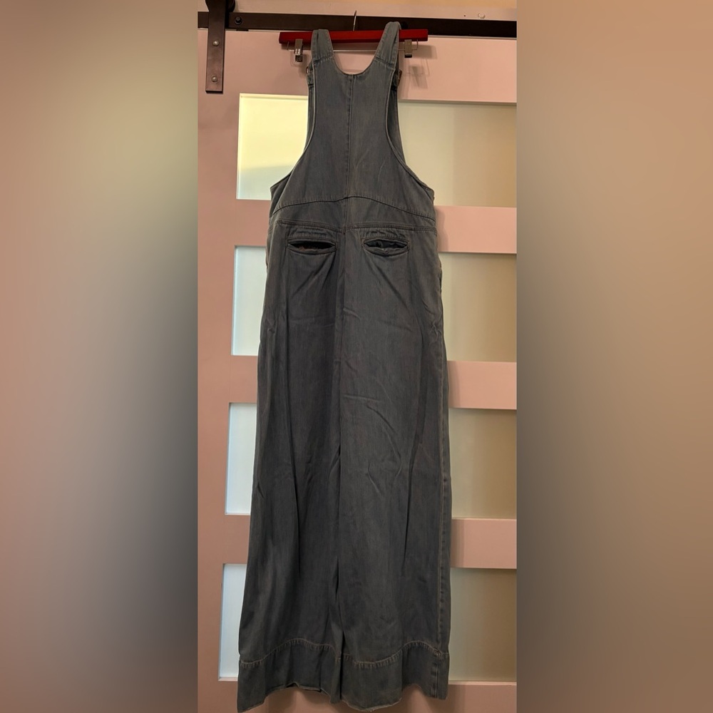 Chloé Washed Blue Denim Overalls Jumpsuit Size Fr 40 - Picture 10 of 16